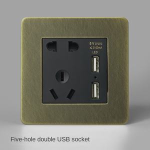 Interrupteur et prise d'assistant domestique Interrupteur d'éclairage mural Prise TV + ordinateur pour la maison - Product Image 2