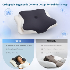 <span class=keywords><strong>Almohada</strong></span> de Espuma Viscoelástica Cervical JeeBay OEM ODM Ergonómica, Transpirable, Lavable, con Funda, para Dormir de Lado, Alivia la Presión - Product Image 5