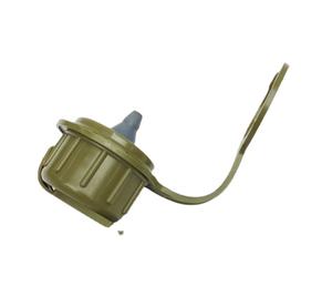 DF407 Cantimplora portátil para deportes al aire libre, verde oliva, tapa M1 con correa antipérdida extraíble - Product Image 2