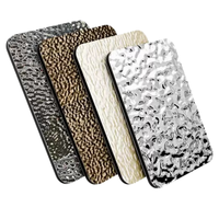 Panneau mural en placage de bois en fibre de bambou et charbon de bois, design 3D ondulé effet eau, 1,22*2,44/2,9m, feuille de cristal de carbone
