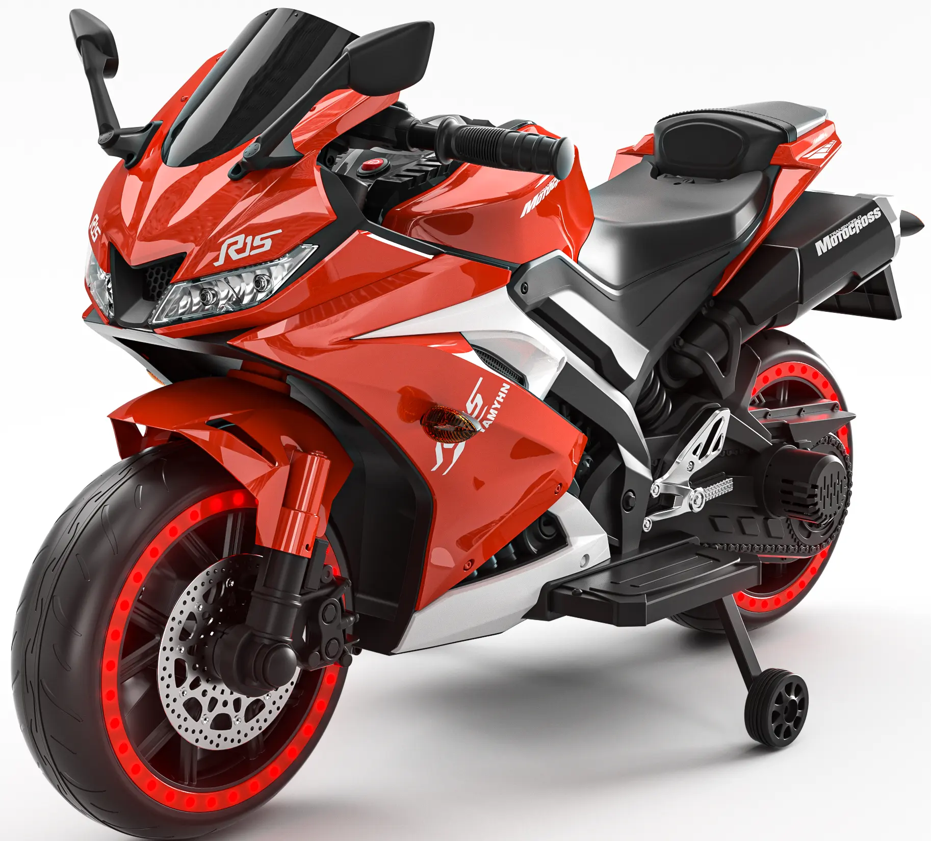 2024 Preço barato mini motocicleta elétrica infantil com rodas iluminadas para venda/moto com bateria infantil