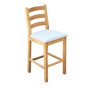 Luxury Minimalist Scandinavia Style Solid Wood Bar <b>Stool</b> High <b>Back</b> Foldable Outdoor Bar Chair <b>with</b> Fabric Seat for Balcony - Product Image 1
