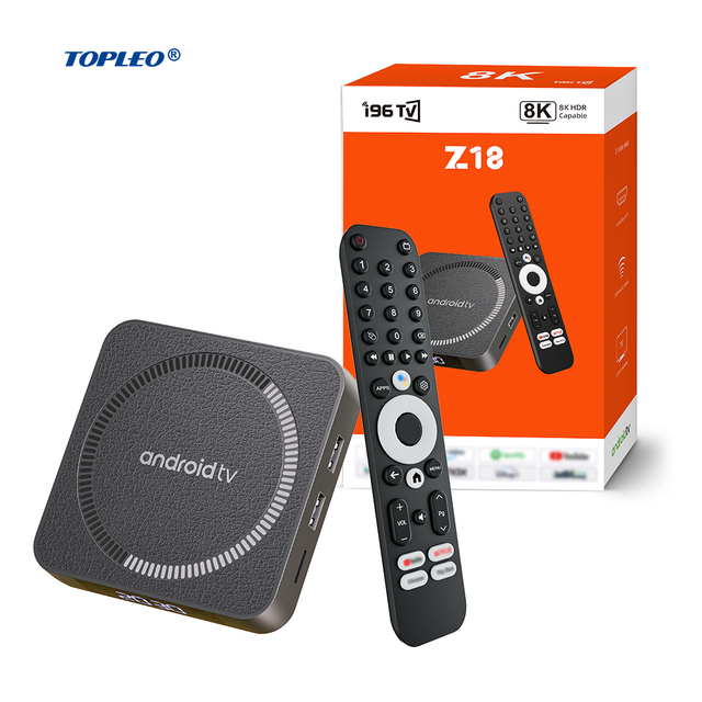 Topleo Wholesale Android TV Box 8K HDR 5G WiFi Quad Core Streaming Player Set Top Box Smart 4K Android TV Box