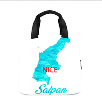 Saipan Custom Design Waterdichte Robuuste Draagtas met Handvat voor School, Vissen, Buitenactiviteiten, Barbecue, Wandelen, Weekendtrip, Markt, Winkelen