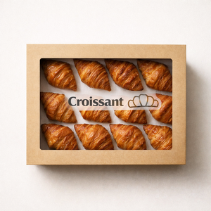 Boîte à croissants personnalisée HXS, emballage alimentaire de qualité supérieure pour boulangerie, boîte à pâtisserie en papier avec fenêtre, fournisseur d'emballages pour boulangerie en gros OEM - Product Image 3