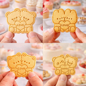Collezione di Stampi per Biscotti a Forma di Orsetto Cartoon che si Abbraccia per San Valentino, per Tutte le Tue Esigenze di Dolci <span class=keywords><strong>e</strong></span> Amorevoli Creazioni da Forno - Product Image 3