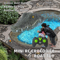 Bateau Crocodile RC DZ 2.4G Électrique Flottant Jouet de Simulation Télécommandé pour Enfants Cadeau JJ