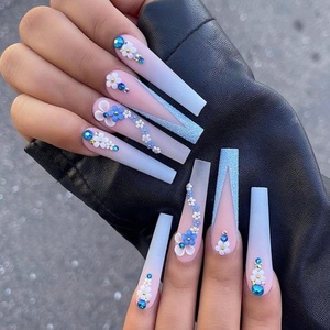 Paso Sico Venta al por mayor Colorful Flower Nail Charms Bola <span class=keywords><strong>de</strong></span> acero con 3D Resign Flower Mixed Nail Decoraciones Set <span class=keywords><strong>2022</strong></span> Summer Nail Art - Product Image 2