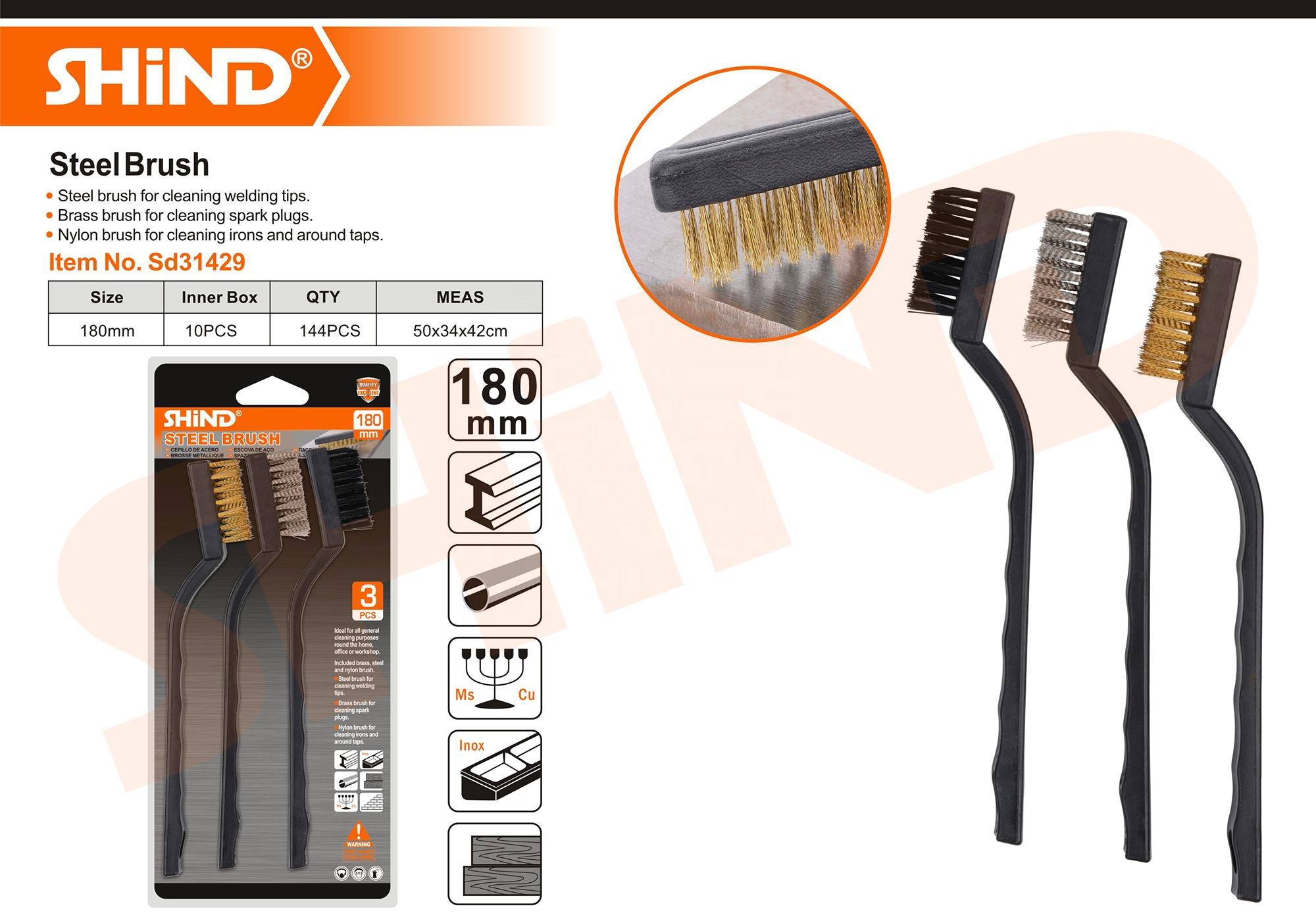 Set Di 9 Mini Spazzole Metalliche Da 17 Cm In Nylon Per La Pulizia Di Ottone E Acciaio Lucidatura Di~p140627653 - Foto 13