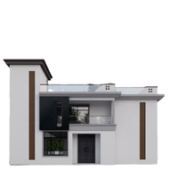 Villa préfabriquée en acier léger, maison de luxe modulaire, adaptable à différents climats extérieurs