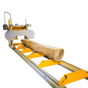 electric/diesel/gas horizontal log saw portable band sawmill for wood cutting