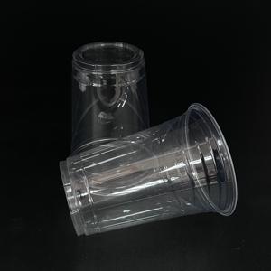 Gobelet en plastique PP jetable avec logo personnalisé, 14 oz-24 oz, transparent, à paroi simple, pour jus de fruits, smoothie, thé au lait - Product Image 2