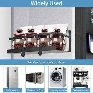 K & B – support magnétique pour <span class=keywords><strong>épices</strong></span>, bocaux latéraux, <span class=keywords><strong>étagère</strong></span> de rangement pour assaisonnement, réfrigérateur, four <span class=keywords><strong>à</strong></span> micro-ondes, cuisine, économiseur d'espace, organisateur suspendu - Product Image 3