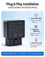 Traceur GPS GSM OBD 4G pour voiture TrackTok CY01PRO, surveillance vocale, suivi en temps réel du véhicule, installation facile, application gratuite, localisateur