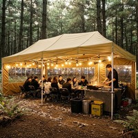 Tonnelle pliante chinoise en métal, imperméable, 3x6m, pour jardin, patio, barbecue, mariage, salon professionnel