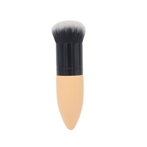 Pinceau de maquillage multifonction simple avec manche en bois de 12cm Fond de teint sans couture BB Cream Small Fat Bun <span class=keywords><strong>Brosse</strong></span> de nettoyage portable Blush - Product Image 2