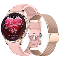 Nuevo Diseño HK38 Reloj Inteligente para Mujer con NFC, Monitor de Frecuencia Cardíaca, Pantalla AMOLED de 1.19'', Reloj Deportivo Inteligente para Mujer