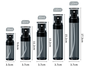 30ml 50ml 60ml Semi-transparente Negro Fine <span class=keywords><strong>Mist</strong></span> Hidratante Spray Botella Sub-embalaje Cosmético Spray Botella - Product Image 1