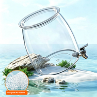 Nouvel aquarium de 26 L, petit aquarium domestique pour salon, en plastique imitation verre, aquarium de bureau pour petits poissons rouges avec robinet