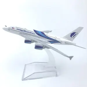 Aircraft 16cm Alloy Diecast Airplanes Model A380 Malaysia Airlines Plane Model Airplane Aircraft Toy Kids Gift