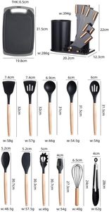 Hot Sell 20 Pieces Silicone Kitchenwares <b>Set</b> <b>Spatulas</b> <b>Set</b> Knives <b>Set</b> Soup Spoon Tong Cutting Board <b>Spatulas</b> - Product Image 4