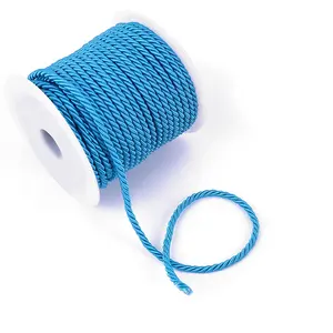 New Products Braid Solid Blue Color Packaging And Apparels Three Strands Twisted Color Rope