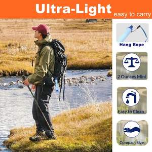 Paille filtrante à eau personnelle, purificateur d'urgence portable pour le camping, la randonnée, les voyages, la survie, l'équipement de randonnée - Product Image 5