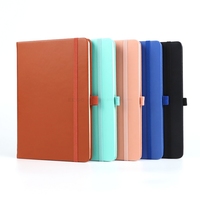 Carnets de notes personnalisés avec logo, couverture rigide en cuir PU A5, pages lignées et pointillées, papeterie portable