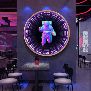 Enseigne murale LED néon personnalisée effet miroir infini, affichage logo bouteille rouge, lumière statique AC 110-240V, publicité pour magasins - Product Image 5