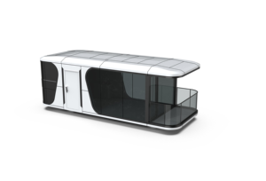 Casa Contenedor Tipo Cápsula Espacial, Resistente a la Intemperie, Prefabricada y Modular, para Oficina en Sitio Remoto y Vivienda Compacta - Product Image 2