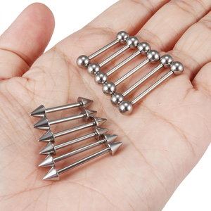 G23 Titanium Tongue <strong>Piercing</strong> Internally Thread Nipple Barbell Lengua <strong>Piercing</strong> Earring Helix Tragus Body Jewelry <strong>Retainer</strong> - Product Image 4