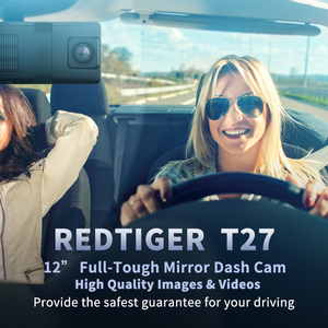 กล้องติดรถยนต์ Redtiger Wifi Dual Mirror Dash Cam หน้า-หลัง ความละเอียด 4k กล้องติดรถยนต์แบบกระจกมองหลังคู่ - Product Image 6