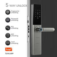Serrure de porte intelligente à empreinte digitale et mot de passe, pour extérieur et intérieur, avec carte mémoire, pour une sécurité accrue