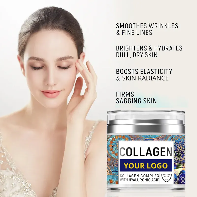 Collagène acide hyaluronique peau raffermissant hydratant resserrement instantané Anti-âge dissolvant de rides crème pour le visage pour les femmes