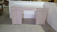 Table de maquillage moderne avec miroir LED, meuble de chambre à coucher, 1 pièce, table de rangement en bois massif bouleau MDF