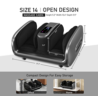 Masseur de pieds électrique portable Shiatsu avec chauffage, compression d'air, 3 modes, minuterie de 15 minutes, fonction musicale, modèle de massage des chevilles