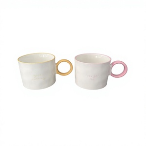 Taza de Café de Cerámica <span class=keywords><strong>con</strong></span> Asa Colorida y Frase Inspiradora, Taza de Té para Uso Diario - Product Image 1