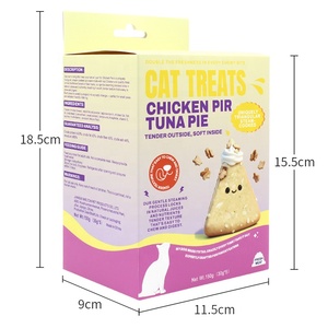 Friandises <span class=keywords><strong>pour</strong></span> chats riches <span class=keywords><strong>en</strong></span> protéines <span class=keywords><strong>en</strong></span> <span class=keywords><strong>gros</strong></span>, galettes de poulet triangulaires cuites à la vapeur, collations souples <span class=keywords><strong>pour</strong></span> chats, aliments <span class=keywords><strong>pour</strong></span> animaux de compagnie personnalisés OEM ODM - Product Image 3