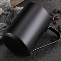 Mug à café en acier inoxydable 304 avec poignée, directement de l'usine, pour le camping en plein air, le voyage, le café, la bière, l'eau