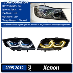 Conjunto de Faros Delanteros LED Láser para Automóvil BMW <span class=keywords><strong>Serie</strong></span> 3 E90, Actualización Estilo G22, Hexagonales, DRL, Bi-LED, Proyectores - Product Image 1