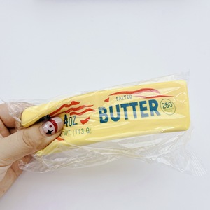 Butter Stick Slow Rebound Squishy, Simulated Food Stress Relief Toy, PU <b>Material</b>, Customizable Patterns - Product Image 1