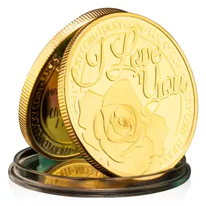 אני אוהב אותך מטבע מזל יצירתי מתנה אספנות מטבע מזכרות בציפוי זהב כסף אתה הוא האחד שאני אוהב מתנת מטבעות הנצחה