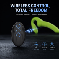 Bestmoon Jouet sexuel pour adultes, Vibrateur télécommandé, Dildo double sans sangle à poussée, pour femmes et lesbiennes
