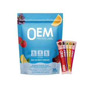 Mélange de poudre d'électrolyte pour boisson sans sucre variété originale, 20 sachets d'hydratation avec 6 électrolytes et minéraux - Product Image 1