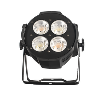 HT.STGL OEM & ODM Projecteur LED COB portable 4 x 50W (250W) DMX512 Noir pour Mariage, Église, Studio 220V