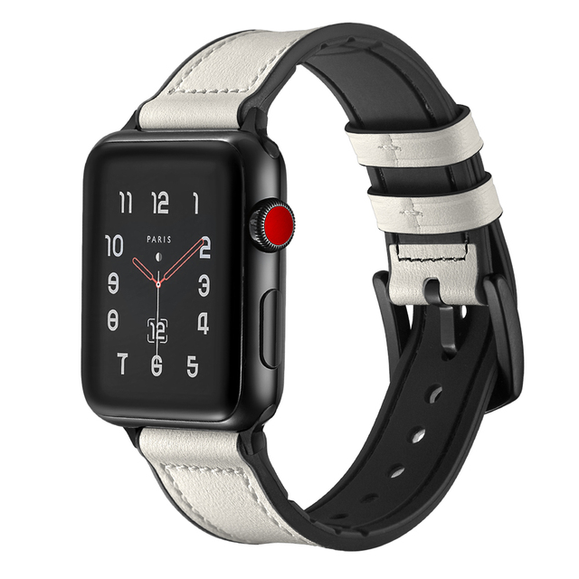 URVOI Band for Apple Watch Series 6 5 4 3 2 1 SE Microfiber With Python Printing Strap for IWatch PU Leather Modern Design