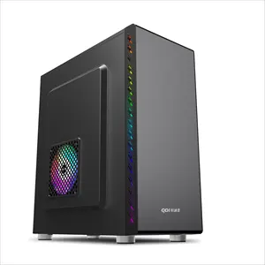 2023 신상품 QDI 아이언맨 ATX 미드 타워 사무실 컴퓨터 PC 케이스 캐비닛 CPU