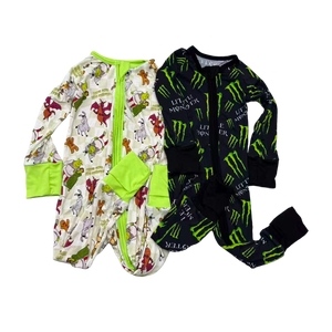 2025 Wholesale <strong>Blind</strong> Box Bamboo Clothes Toddler Sleepers Character Print Baby Bamboo Zippy Pajamas Mystery Box - Product Image 1