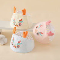 Gorro para Bebé, Estilos de Primavera y Otoño, Mezcla de Algodón y Elastano, Suave para la Piel, Antibacteriano, Unisex, Protector de Cabeza para Recién Nacidos de 0 a 3 Meses