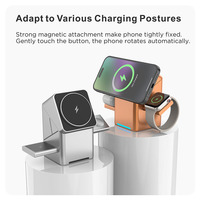 Station de charge sans fil magnétique Qi2 15W pour iPhone Samsung, station de charge rapide